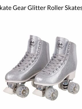 Skate Gear Silver Glitter Roller Skates- NEW in original box